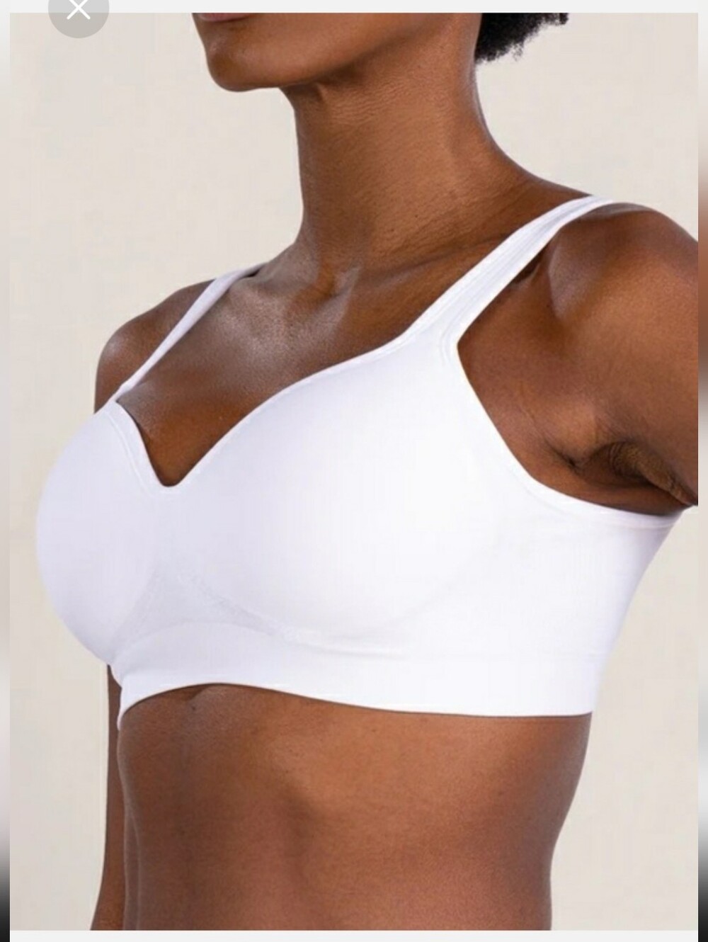 Shapermint Seamless Wireless Scoop Bra - White